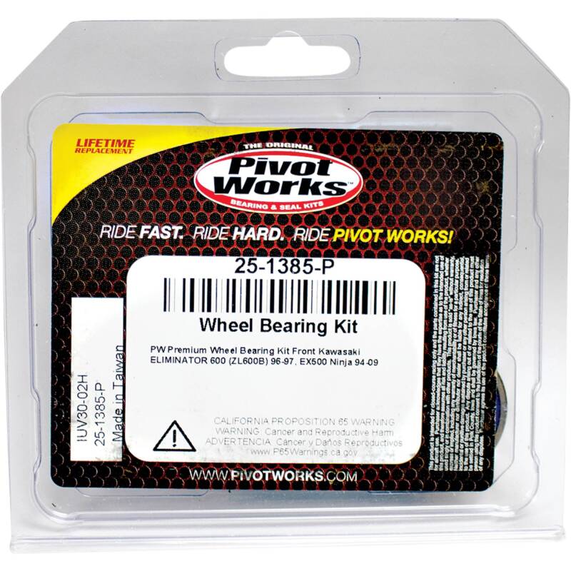 Pivot Works Kawasaki Wheel Bearing Kit Premium Bearings 25-1385-P 25-1385-P Photo - Primary
