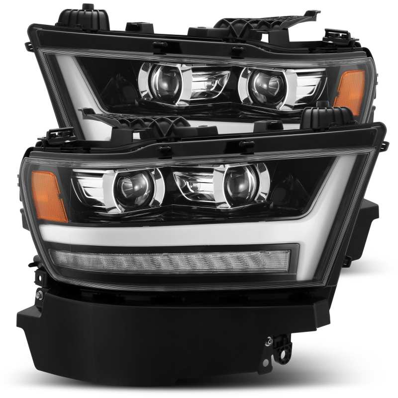 AlphaRex 19-20 Ram 1500HD PRO-Series Proj Headlights Plnk Style Jet Blk w/Activ Light/Seq Signal/DRL 880513 880513 Photo - Primary