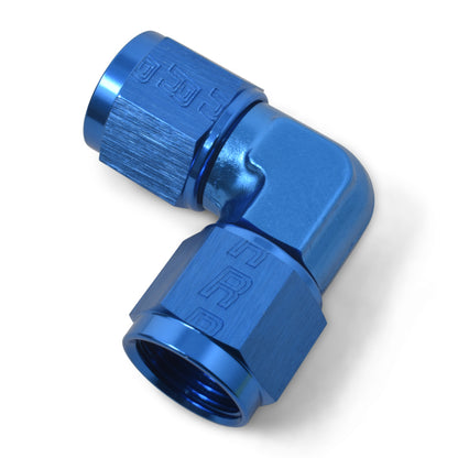 Russell 90° Female AN To Female AN Low Profile (Blue Finish) 614504 Photo - out of package