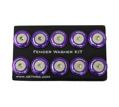 NRG Fender Washer Kit, Set of 10, Purple, Rivets for Plastic FW-100PP Photo - Primary