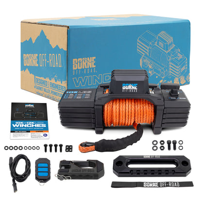 Borne Off-Road 10K Winch - Orange Synthetic Rope BNWN-10-SOR BNWN-10-SOR Photo - Primary