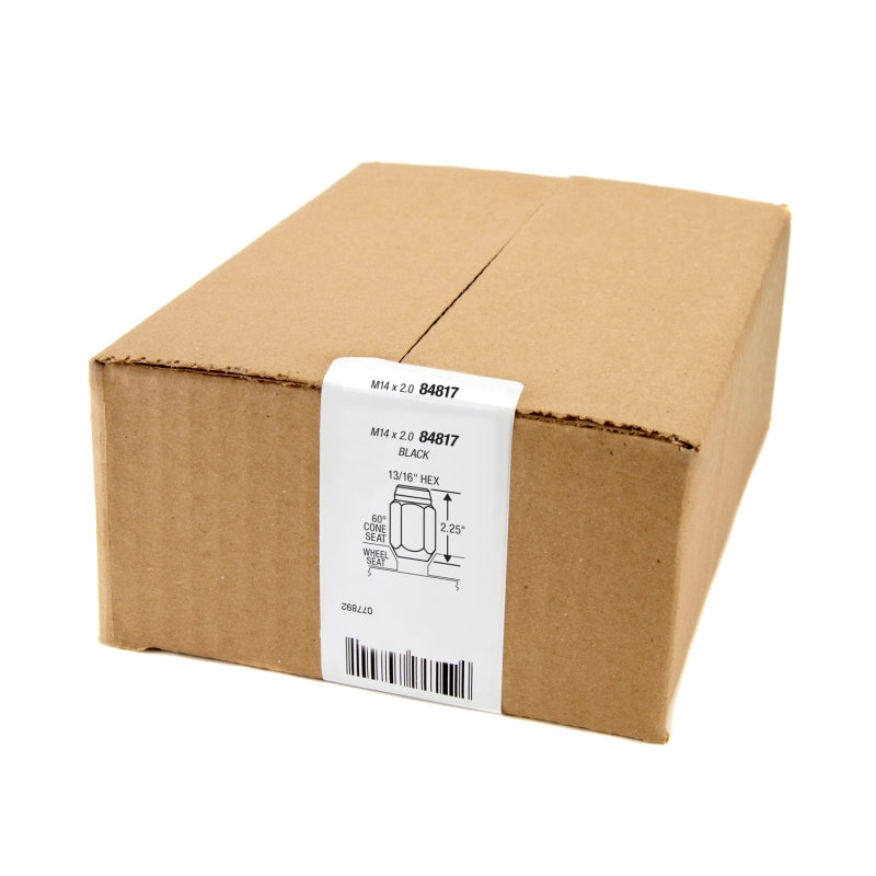 McGard 8 Lug Hex Install Kit w/Locks (Cone Seat Nut) M14X2.0 / 13/16 Hex / 2.25in. Length - Black 84817 84817 Photo - in package