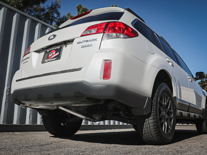 aFe POWER Takeda 2.25 to 2.5in 304SS Cat-Back Exhaust 10-14 Subaru Outback H4-2.5L 49-36806 49-36806 Photo - Mounted
