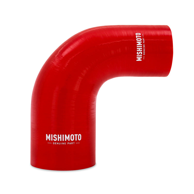Mishimoto Silicone Reducer Coupler 90 Degree 2.5in to 3in - Red MMCP-R90-2530RD MMCP-R90-2530RD Photo - Primary