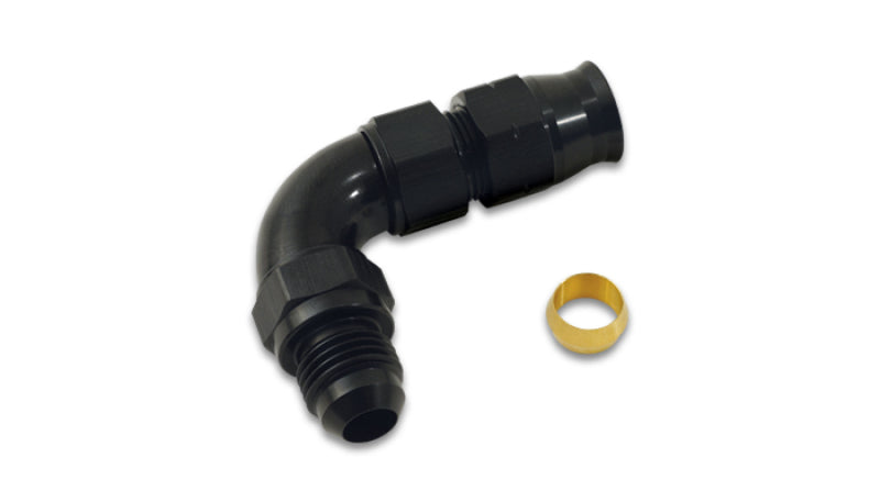 Vibrant 90 Degree 1/2in Tube to Male -8AN Flare Adapter w/ Olive Inserts 16588 16588 Photo - Primary