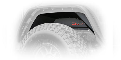 DV8 Offroad 201+ Jeep Gladiator Rear Inner Fenders - Black INFEND-04RB INFEND-04RB Photo - Mounted