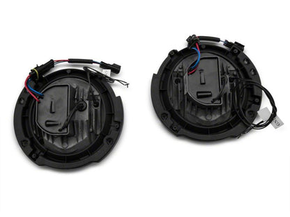 Raxiom07-18 Jeep Wrangler JK LED Halo Projector Headlights- Chrome Housing (Clear Lens) J121872 J121872 Photo - Close Up