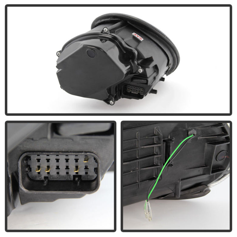 Spyder Porsche 911 997 2005-2009 Projector Headlights Halogen Model DRL LED Blk PRO-YD-P99705-DRL-BK 5080134 5080134 User 1