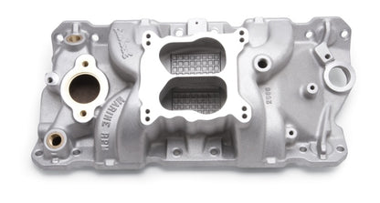 Edelbrock Manifold, Sbc 23-degree, Marine Rpm,  1987-1995, With Brass 2506 Photo - Unmounted