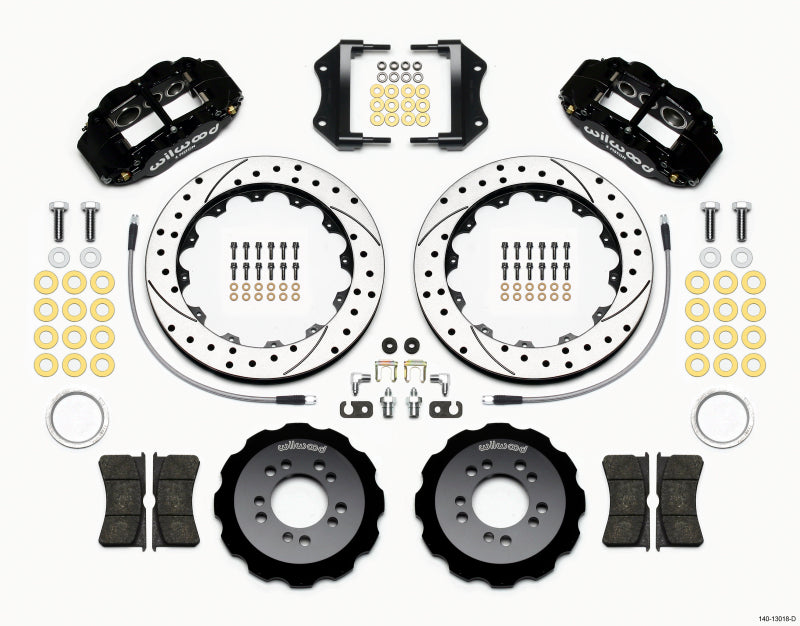 Wilwood Narrow Superlite 6R Front Hat Kit 12.88in Drilled 2013-Up Ford Focus ST w/ Lines 140-13018-D 140-13018-D Photo - Primary