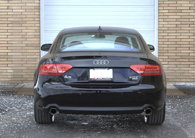 AWE Tuning Audi B8 A5 2.0T Touring Edition Exhaust - Dual Outlet Polished Silver Tips 3015-32022 3015-32022 Photo - out of package