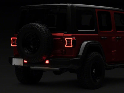 Raxiom 18-23 Jeep Wrangler JL Moab Rubicon Sahara Axial LED Rear Bumper Reflector Lights- Clear J134140-JL J134140-JL Photo - Close Up