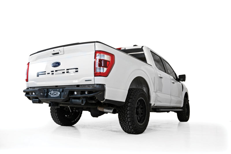 Addictive Desert Designs 21-23 Ford F-150 PRO Bolt-On Rear Bumper w/ Back-up Sensor Cutouts R198571280103 R198571280103 Photo - Mounted