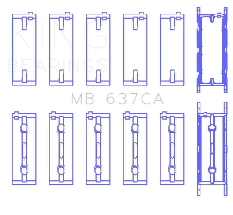 King Engine Bearings King BMW S85B50A Main Bearing Set MB637CA MB637CA Photo - Primary