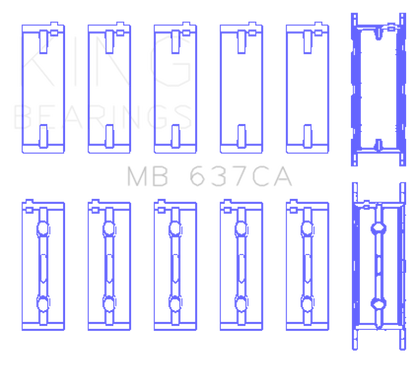 King Engine Bearings King BMW S85B50A Main Bearing Set (Size .50) MB637CA0.5 MB637CA0.5 Photo - Primary
