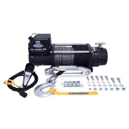Superwinch 11500 LBS 12 VDC 3/8in x 80ft Synthetic Rope Tiger Shark 11500 Winch 1511201 1511201 Photo - Unmounted