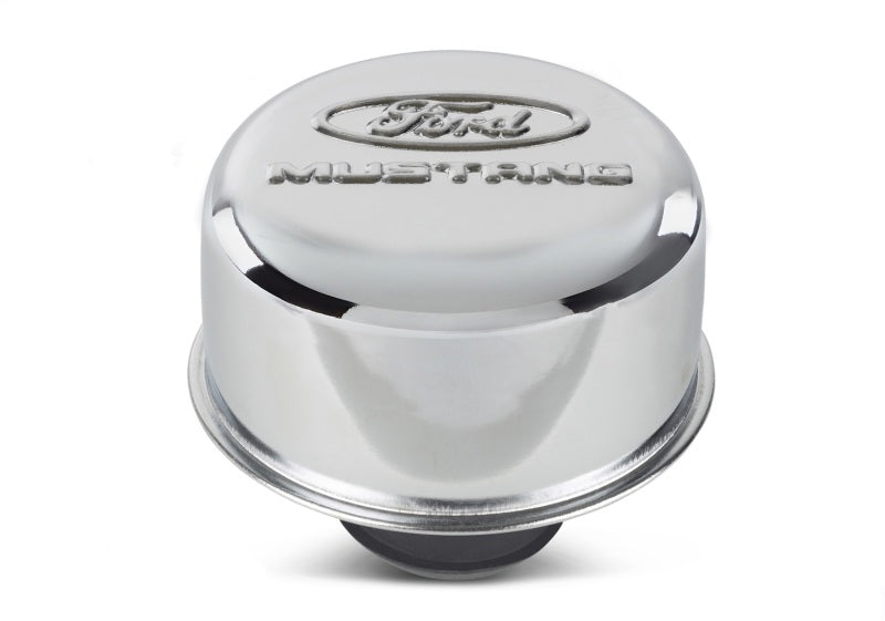 Ford Chrome Steel Breather W/Ford Mustang Logo FRD302-220 302-220 Photo - Unmounted