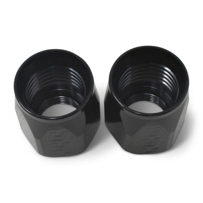 Russell Performance 2-Piece -8 AN Full Flow Swivel Hose End Sockets (Qty 2) - Polished and Black 615533 615533 Photo - out of package