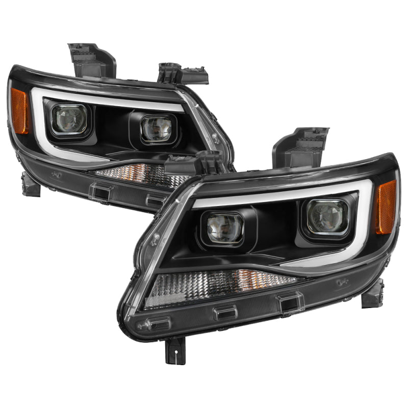 SPYDER xTune Chevy Colorado 15-17 Halogen Only Projector Headlights - DRL - Black PRO-JH-CCO04-LBDRL-BK 9039287 9039287 Photo - Primary