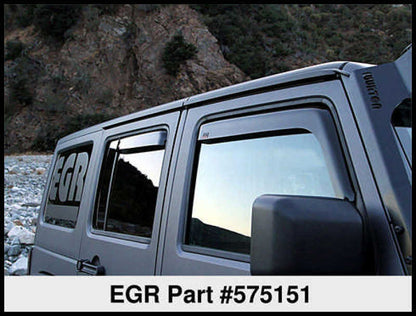EGR 07+ Jeep Wrangler JK In-Channel Window Visors - Set of 4 575151 575151 Thumbnail
