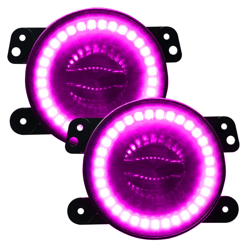 ORACLE Lighting Oracle Jeep Wrangler JK/JL/JT High Performance W LED Fog Lights - ColorSHIFT w/o Controller 5846-334 5846-334 Photo - Unmounted