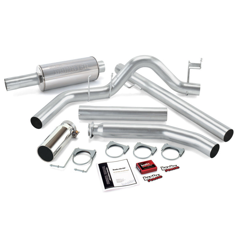 Banks Power 98-00 Dodge 5.9L Ext Cab Git-Kit - SS Single Exhaust w/ Chrome Tip 49358 49358 Photo - Primary