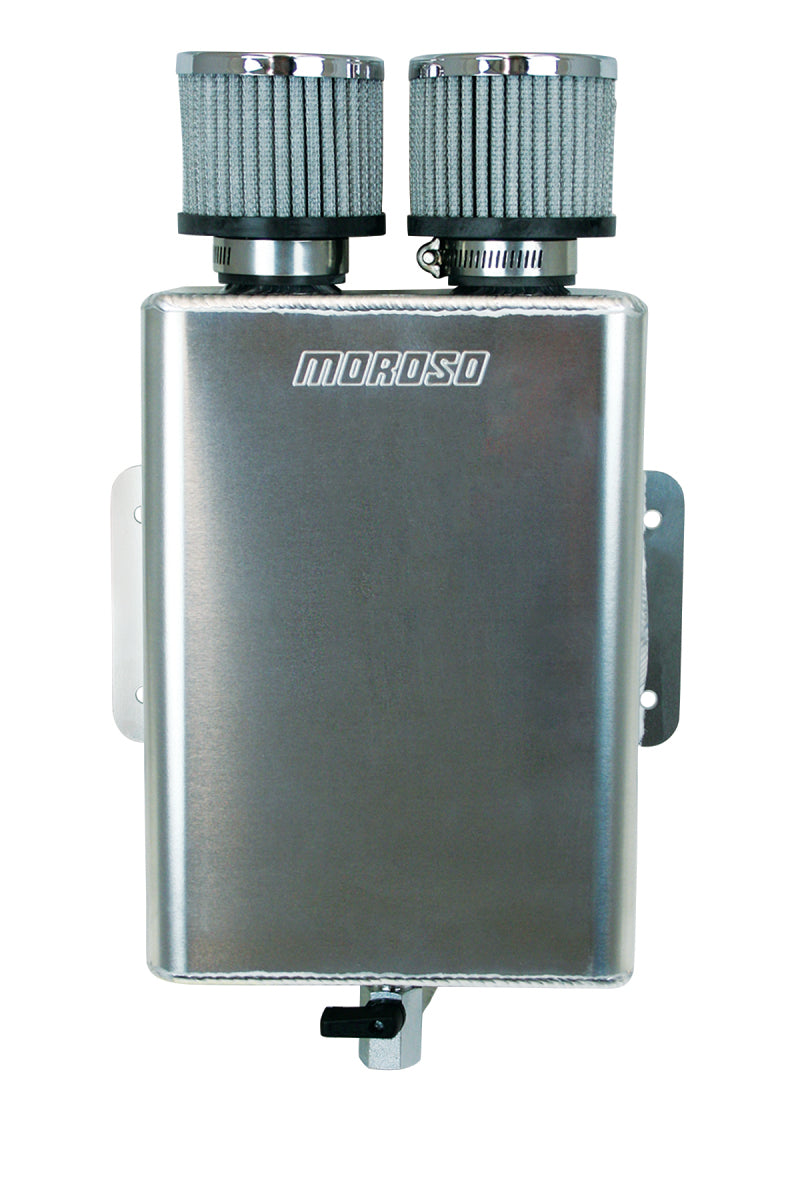 Moroso Breather Tank/Catch Can -16An Inlet - Two Breathers - Aluminum 85390 85390 Photo - Primary