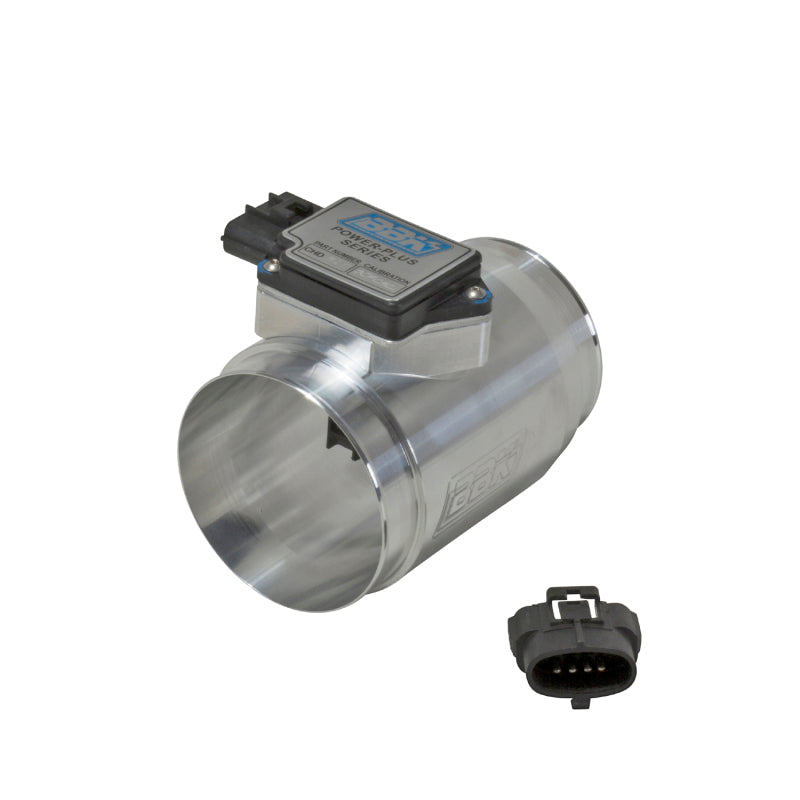 BBK 86-93 Mustang 5.0 Mass Air Meter 76mm 19 lb Inj. Cold Air Calibration CNC Billet Housing 80025 80025 Photo - Primary