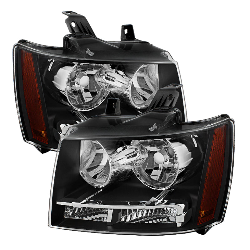 SPYDER Xtune Chevy Suburban 1500/2500 07-14 Crystal Headlights Black HD-JH-CSUB07-AM-BK 9022777 9022777 Photo - Primary