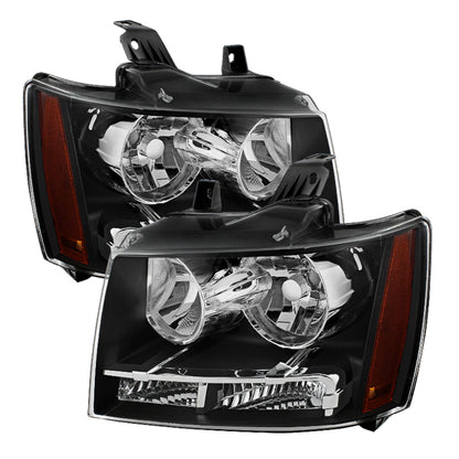 SPYDER Xtune Chevy Suburban 1500/2500 07-14 Crystal Headlights Black HD-JH-CSUB07-AM-BK 9022777 9022777 Photo - Primary