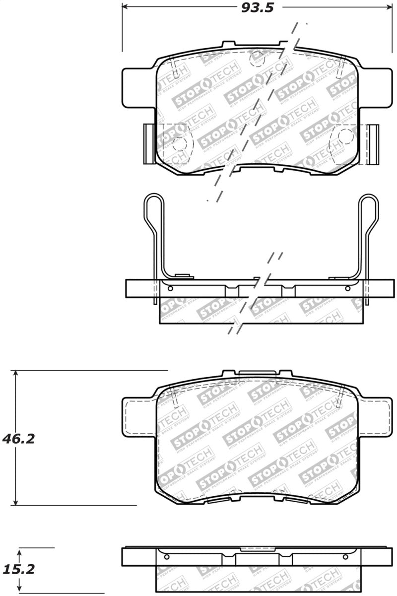 StopTech  Street Select Brake Pads With Hardware 305.14510 Photo - Primary