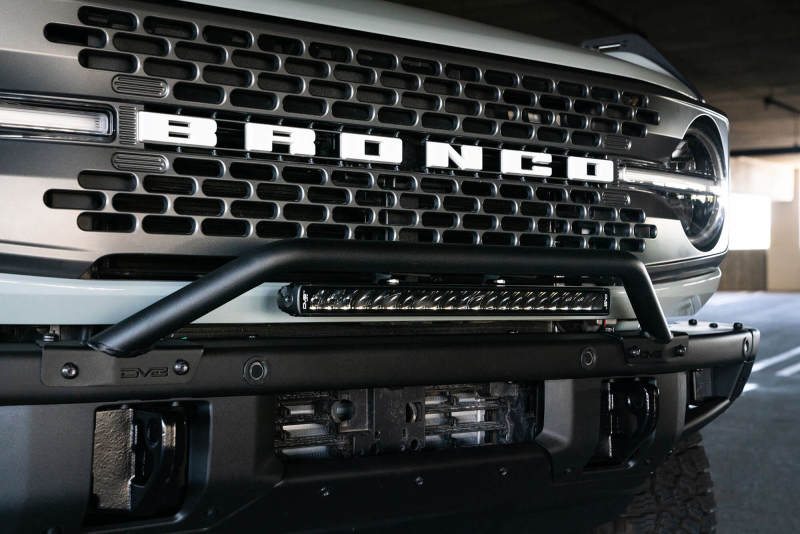 DV8 Offroad 2021-2022 Ford Bronco (Not For Factory Plastic Bumper) Factory Bumper Bull Bar - Black LBBR-06 LBBR-06 Photo - Close Up