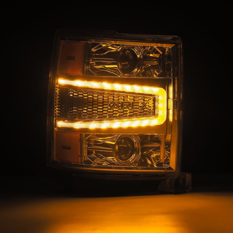 AlphaRex 14-15 Chevy 1500 PRO-Series Projector Headlights Chrome w/Sequential Signal &  DRL 880246 880246 User 5