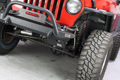 Fishbone Offroad 97-06 Jeep Wrangler TJ Steering Box Skid Plate - Black Textured Powdercoat FB23065 FB23065 Photo - lifestyle view