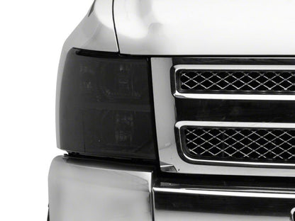 Raxiom 07-14 Chevrolet Silverado 1500 HD Axial OEM RepHeadlights- Chrome Housing- Smoked Lens S122324 S122324 Photo - Close Up