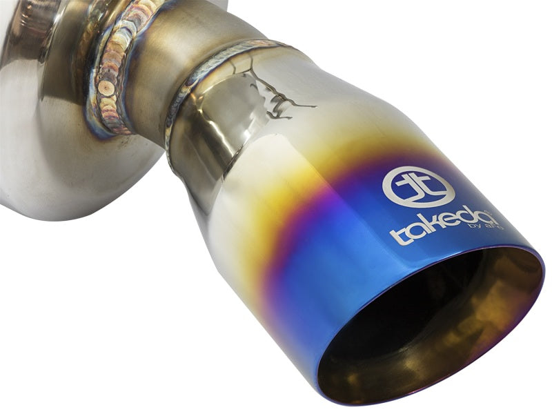 aFe Takeda 2-1/4 to 2-1/2in 304 Stainless Steel Cat-Back Exhaust w/Anodize 49-36615-L Photo - Unmounted