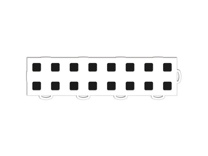 WeatherTech TechFloor - 3in X 12in Tiles(Right Loop) - White/Black **Order in Qtys of 10 51T312RL WH-BK 51T312RL WH-BK Photo - Primary