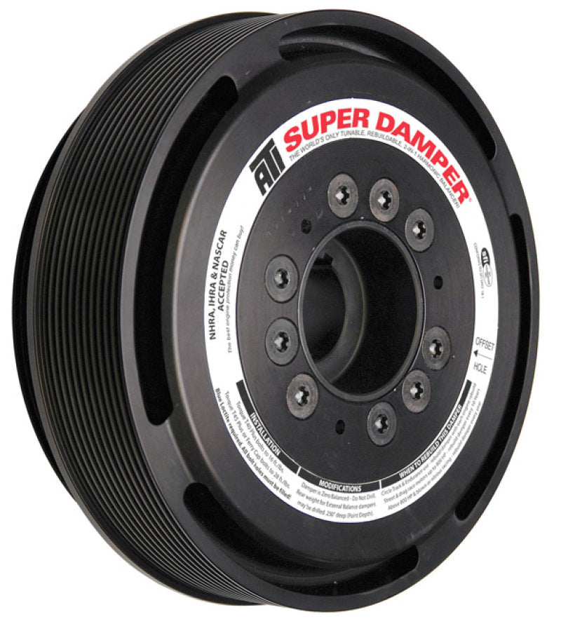 ATI Damper - 6.325in - Steel - Ford SB V8 -int Bal - 4 Bolt OEM - Blower - 4in Long - B Timing ATI918916 ATI918916 Photo - Primary