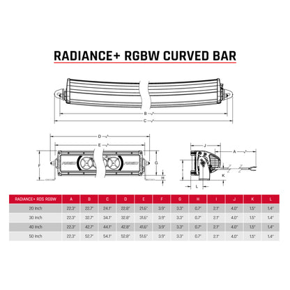 Rigid Industries Radiance+ Curved 50in. RGBW Light Bar 350053 350053 User 3