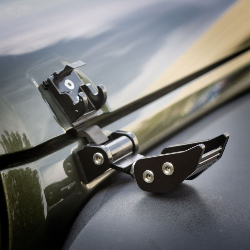 Rugged Ridge Hood Catch Kit, Black; 07-18 Jeep Wrangler JK 11210.11 Photo - Mounted