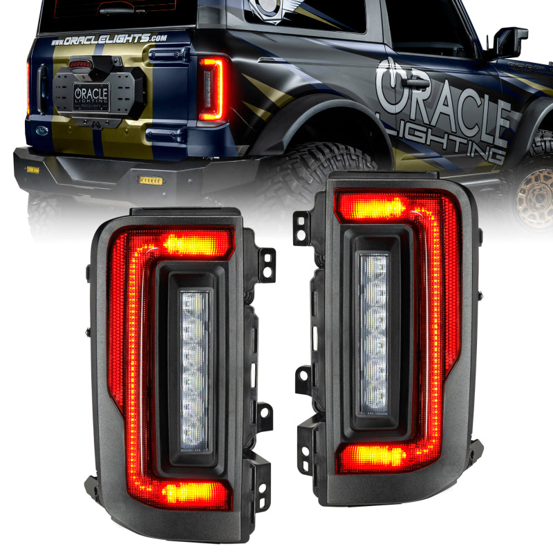 ORACLE Lighting Oracle 21-23 Ford Bronco Flush Style LED Taillights - Tinted 5892-504-T