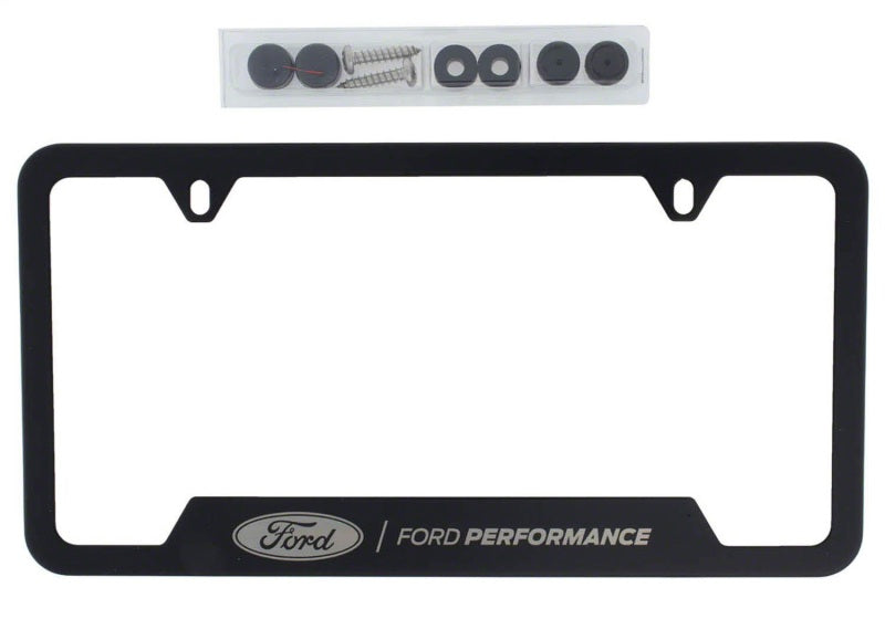 Ford Racing Stainless Steel Ford Performance License Plate Frame - Black M-1828-SS304BK M-1828-SS304BK Photo - Unmounted