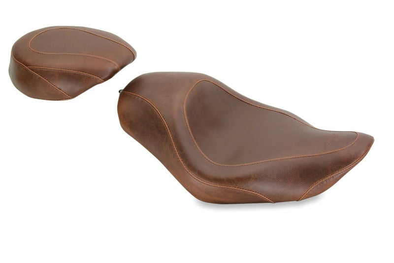 Mustang Motorcycle Mustang 04-21 Harley Sportster Wide Tripper Solo Seat - Distressed Brown 76726 76726 Photo - Primary