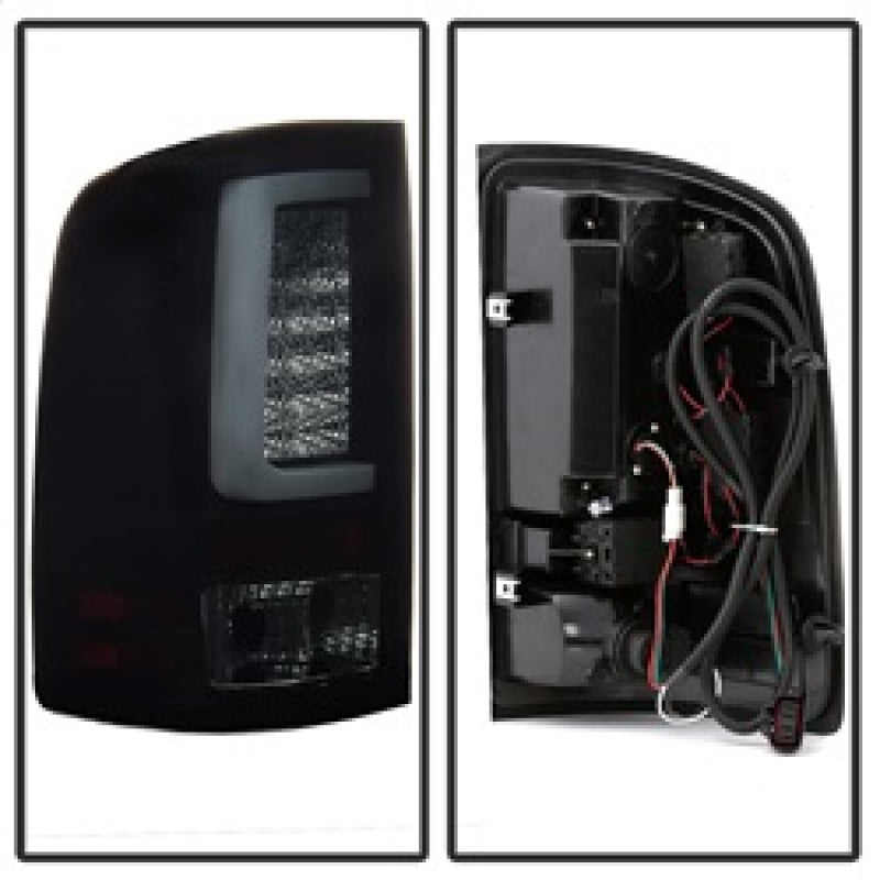 Spyder 07-13 GMC Sierra 1500 V2 Light Bar LED Tail Lights - Blk Smoke (ALT-YD-GS07V2-LBLED-BSM) 5084750 5084750 Photo - Unmounted