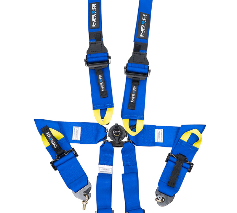 NRG FIA 6pt 2in. Shoulder Belt for HANS Device/ Rotary Cam Lock Buckle/ 3in. Waist Belt - Blue SBH-HRS6PCBL SBH-HRS6PCBL Photo - Primary