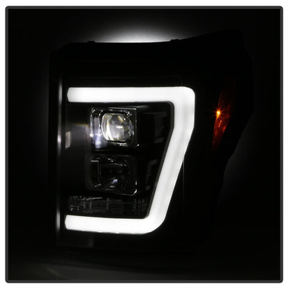 Spyder Ford F250/350/450 11-16 V2 High-Power LED Headlights-White Light Bar-Black PRO-YD-FS11V2PL-BK 5087898 5087898 Photo - Unmounted