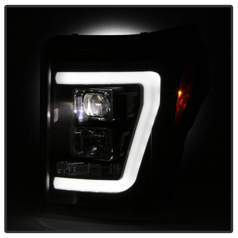 Spyder Ford F250/350/450 11-16 V2 High-Power LED Headlights-White Light Bar-Black PRO-YD-FS11V2PL-BK 5087898 5087898 Photo - Unmounted