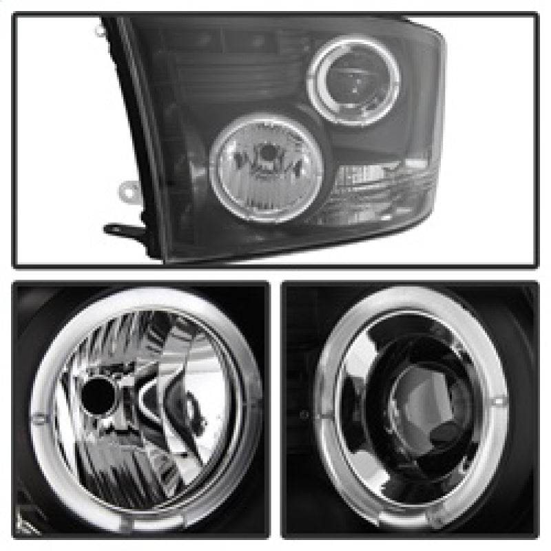 Spyder Dodge Ram 1500 09-14 10-14 Projector Headlights Halogen- LED Halo LED - Blk PRO-YD-DR09-HL-BK 5010032 5010032 Photo - Unmounted