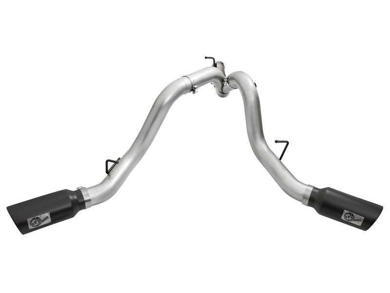 aFe ATLAS 4in Aluminized Steel DPF-Back Exhaust System w/Black Tip - GM Di 49-04080-B Photo - Unmounted