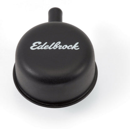 Edelbrock Round Cap with Nipple Black 4413 Photo - Primary
